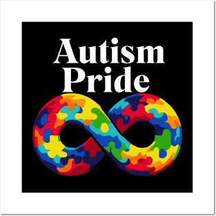 Autism Pride Infinity Puzzle Graphic for Awareness Posters and Art